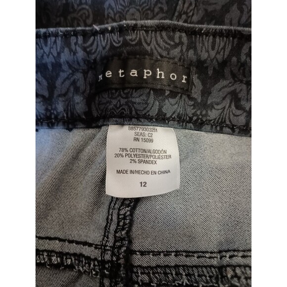 Metaphor Women's Black & Grey Straight Leg Jeans - Size 12 - Picture 3 of 3